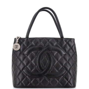 Chanel Medallion Tote Quilted Caviar