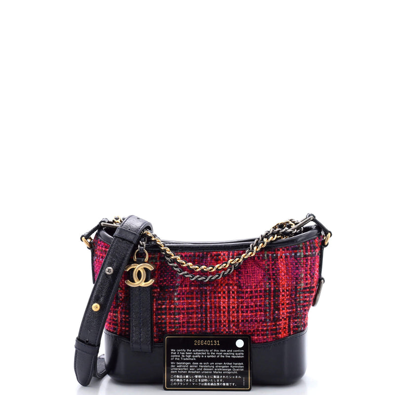 Chanel Gabrielle Hobo Quilted Tweed And
