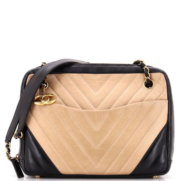 Chanel Cc Charm Camera Bag Chevron