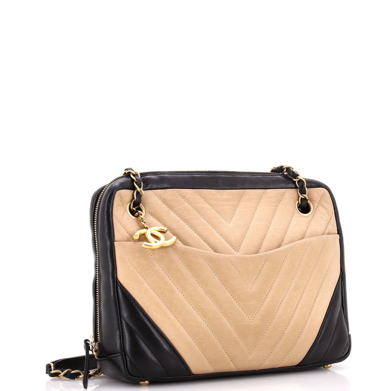 Chanel Cc Charm Camera Bag Chevron
