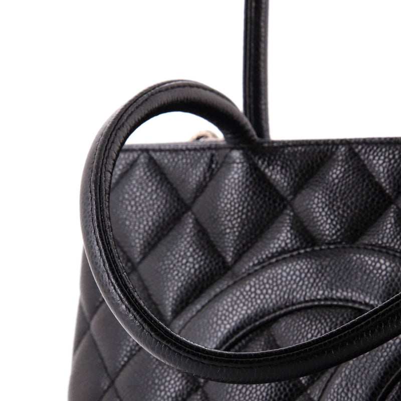 Chanel Medallion Tote Quilted Caviar