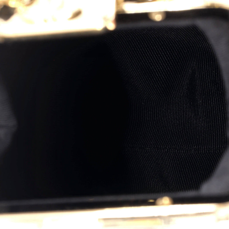 Chanel Cc Kisslock Frame Clutch With