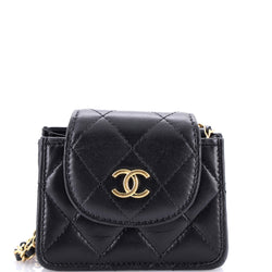 Chanel Cc Accordion Round Flap Clutch