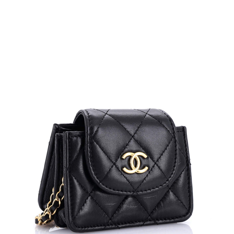 Chanel Cc Accordion Round Flap Clutch