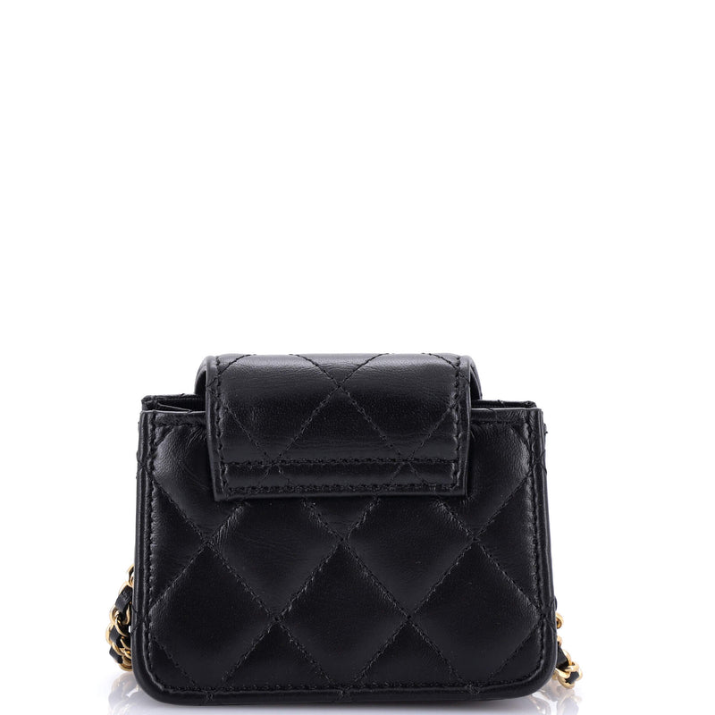 Chanel Cc Accordion Round Flap Clutch