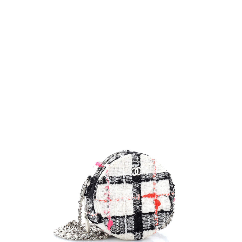 Chanel Round Clutch With Chain Quilted