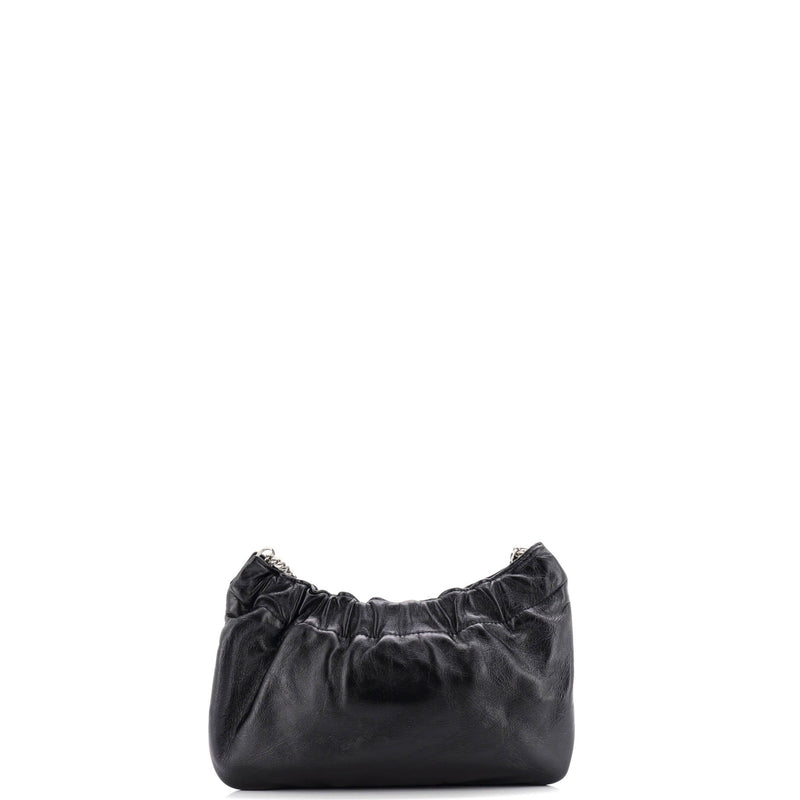 Saint Laurent Pac Ruched Hobo Leather