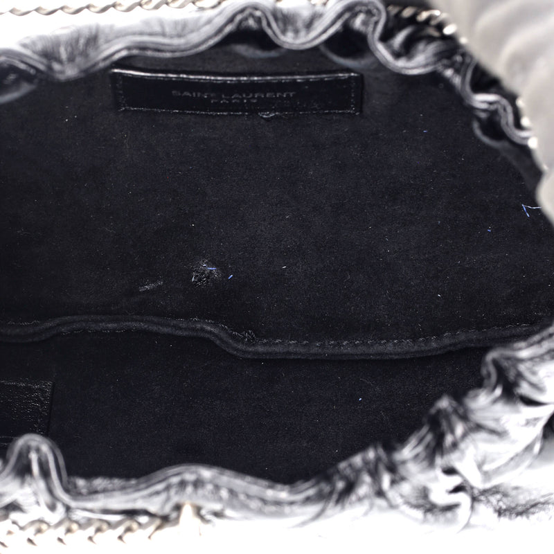 Saint Laurent Pac Ruched Hobo Leather