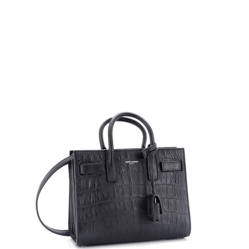 Saint Laurent Sac De Jour Bag Crocodile