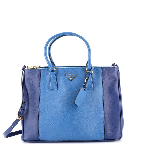 Prada Bicolor Double Zip Lux Tote