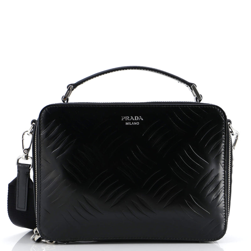 Prada Brique Crossbody Bag Embossed