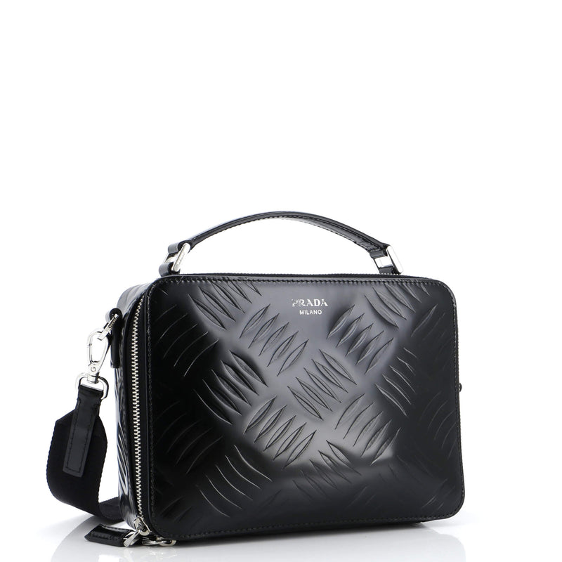 Prada Brique Crossbody Bag Embossed