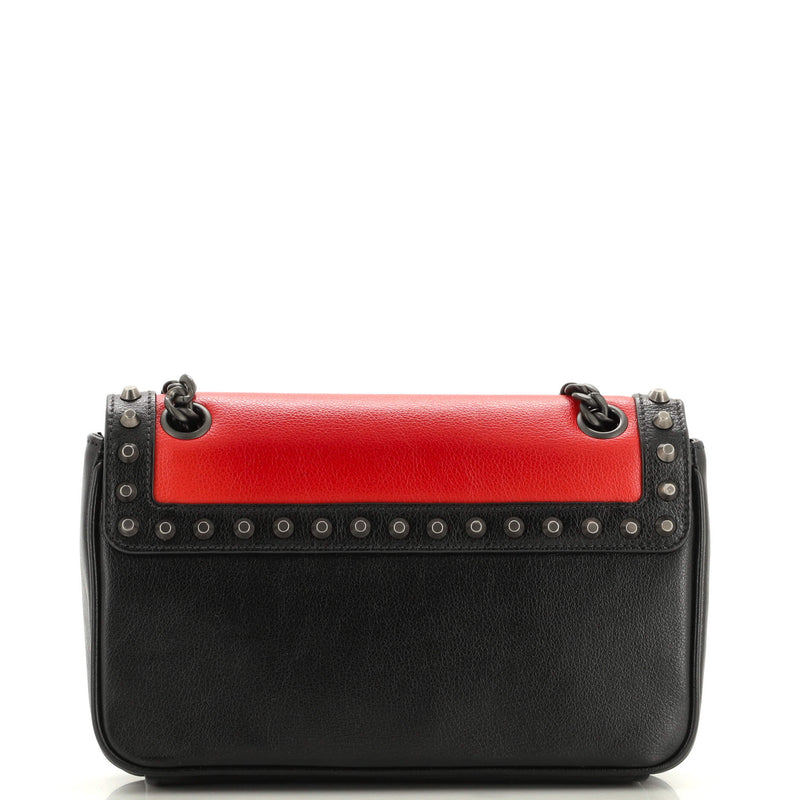 Prada Chain Flap Bag Studded Glace Calf