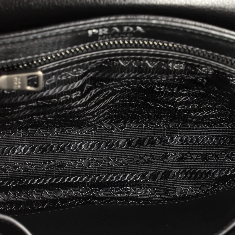 Prada Chain Flap Bag Studded Glace Calf