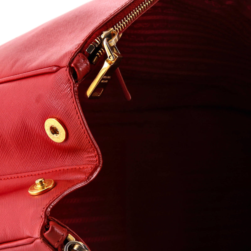 Prada Double Zip Lux Tote Saffiano