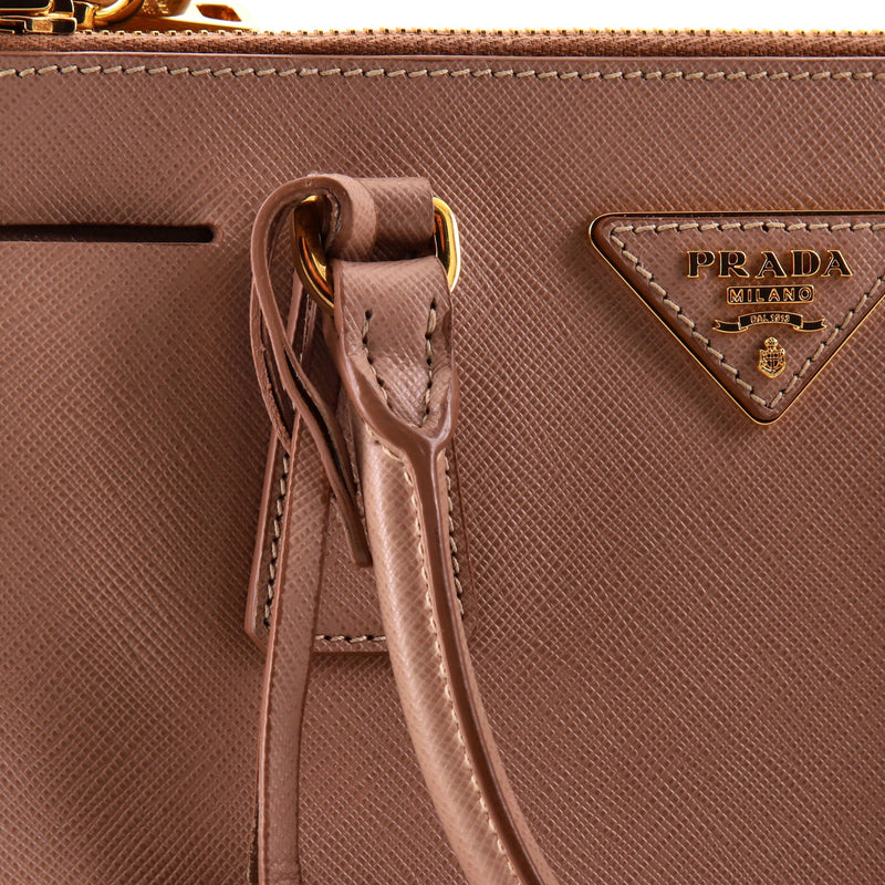 Prada Double Zip Lux Tote Saffiano
