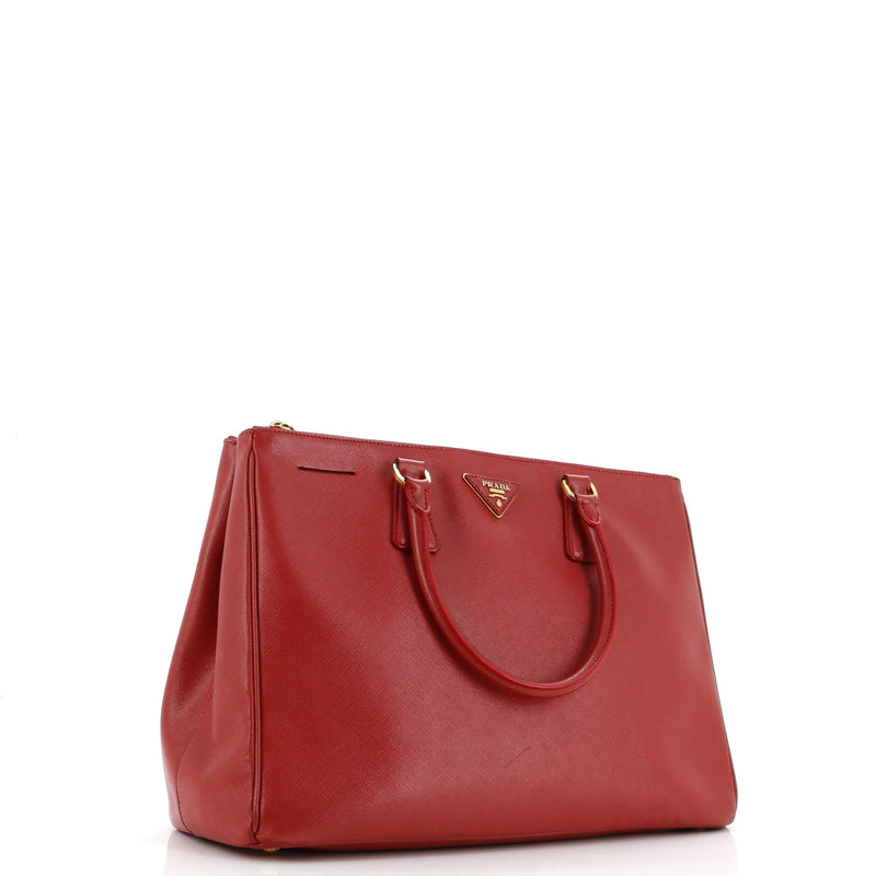 Prada Double Zip Lux Tote Saffiano
