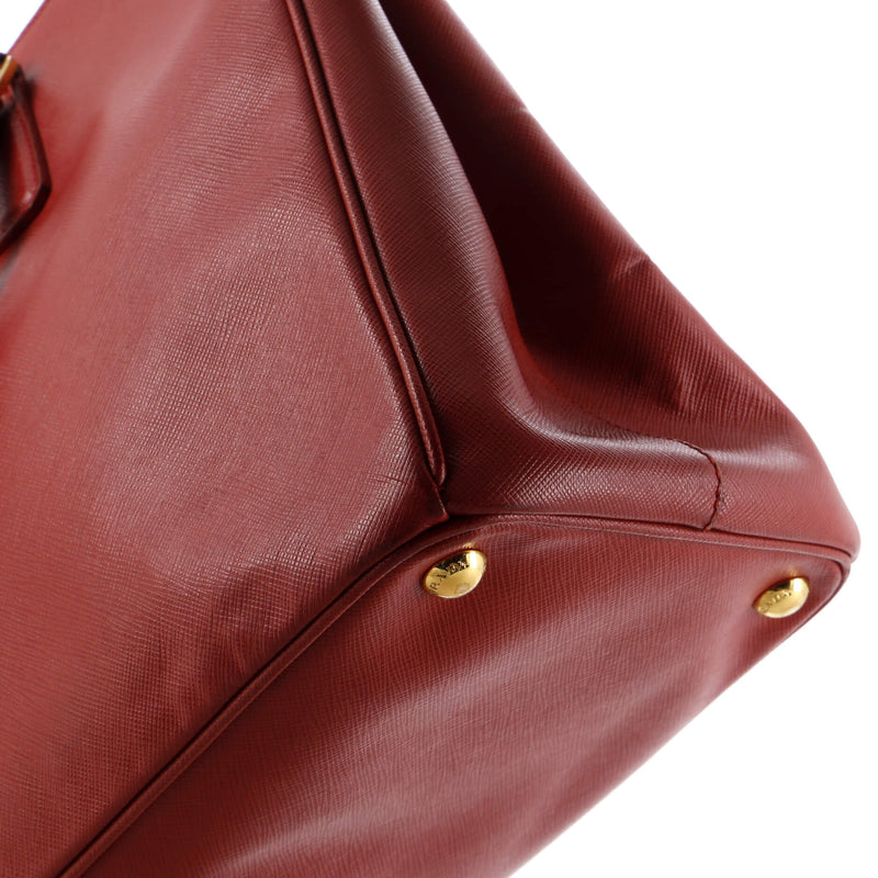 Prada Double Zip Lux Tote Saffiano