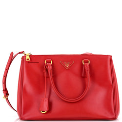 Prada Double Zip Lux Tote Saffiano