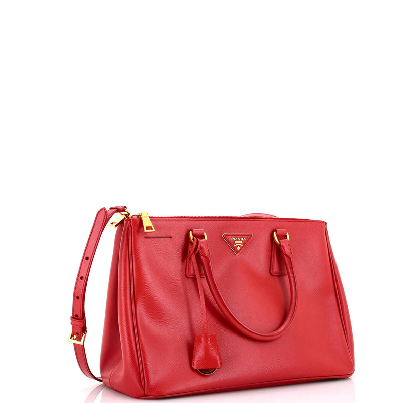 Prada Double Zip Lux Tote Saffiano