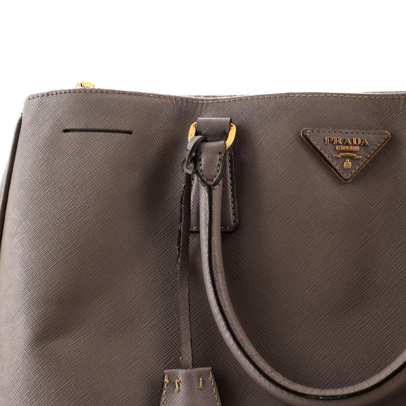 Prada Double Zip Lux Tote Saffiano