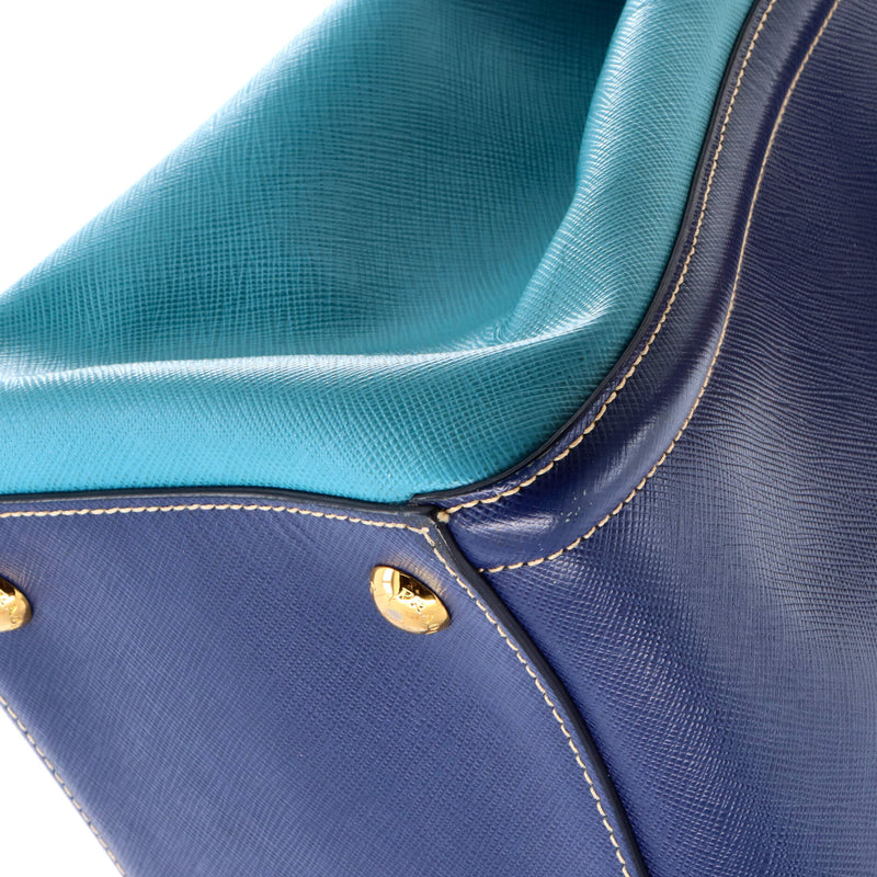 Prada Bicolor Lux Convertible Open Tote