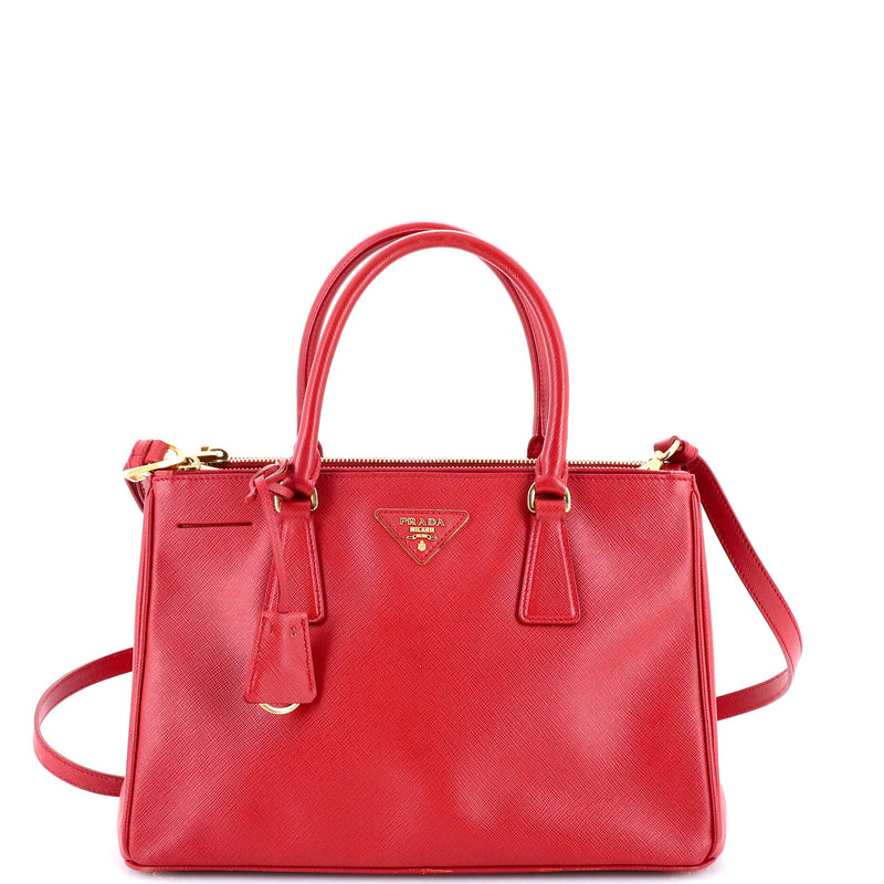 Prada Double Zip Lux Tote Saffiano
