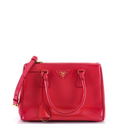 Prada Double Zip Lux Tote Vernice