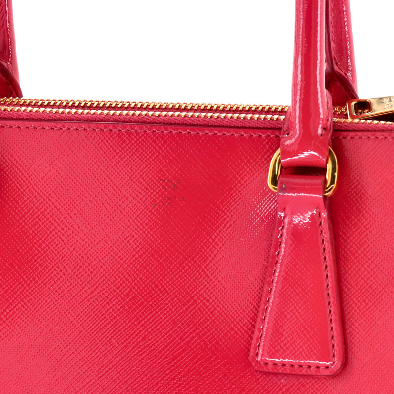Prada Double Zip Lux Tote Vernice