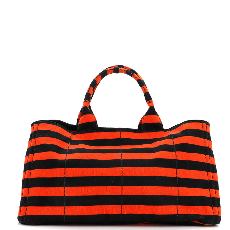Prada Canapa Tote Printed Canvas Large