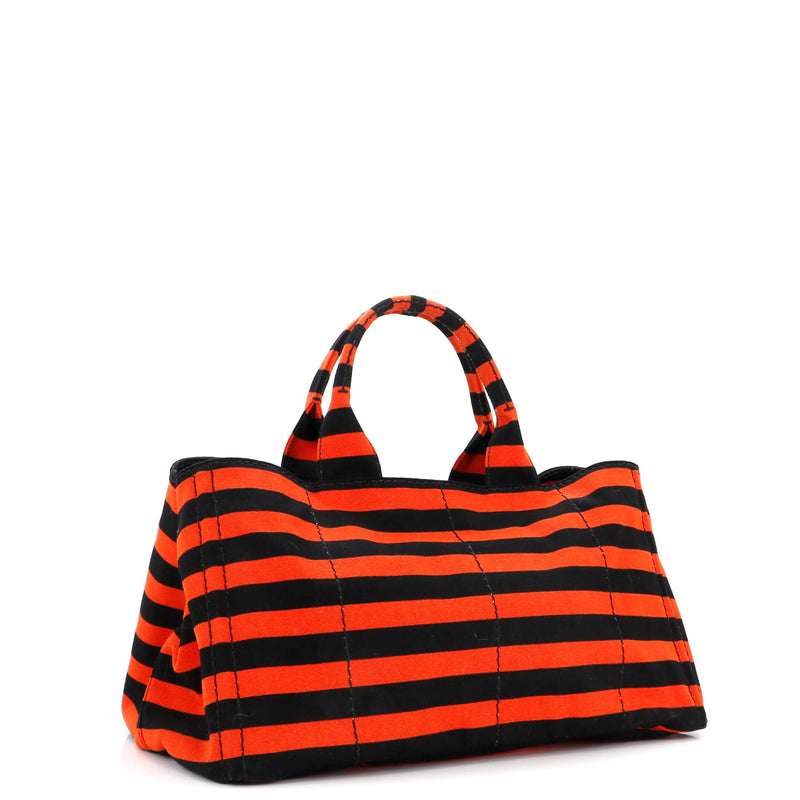 Prada Canapa Tote Printed Canvas Large