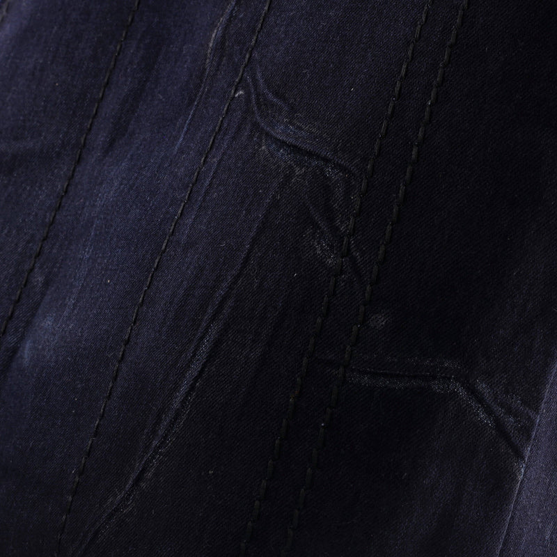 Prada Logo Shopping Tote Denim And Linen