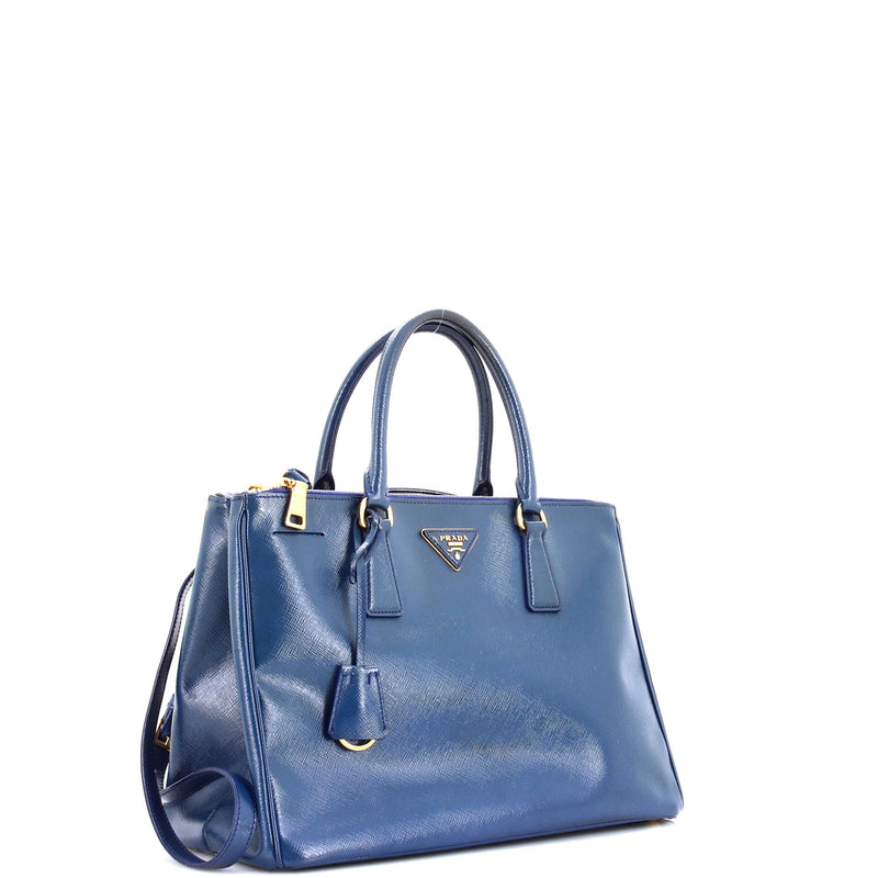 Prada Galleria Double Zip Tote Vernice