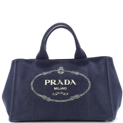 Prada Canapa Convertible Tote Canvas