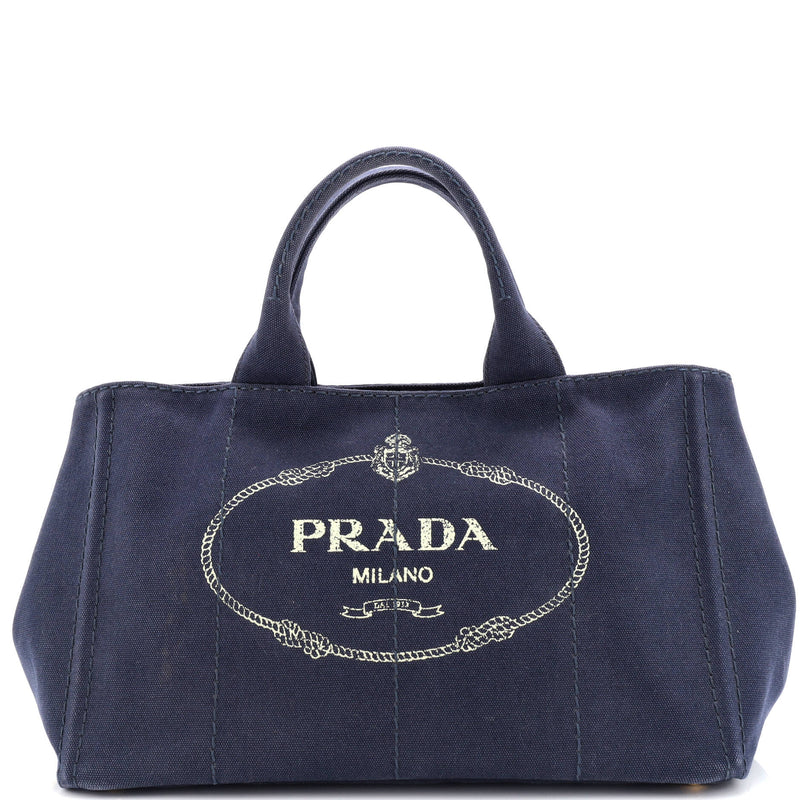 Prada Canapa Convertible Tote Canvas