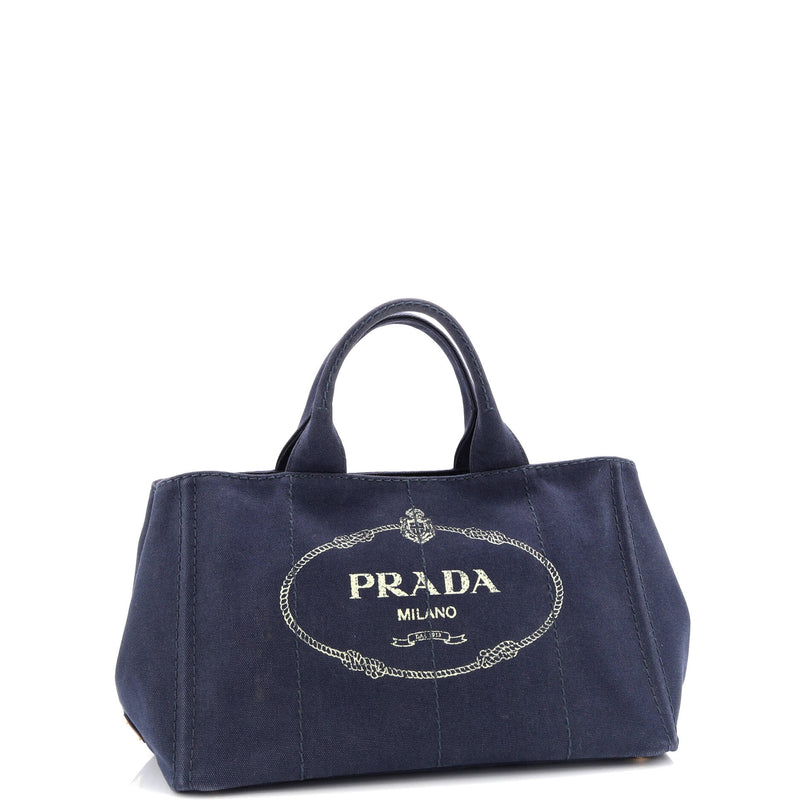 Prada Canapa Convertible Tote Canvas
