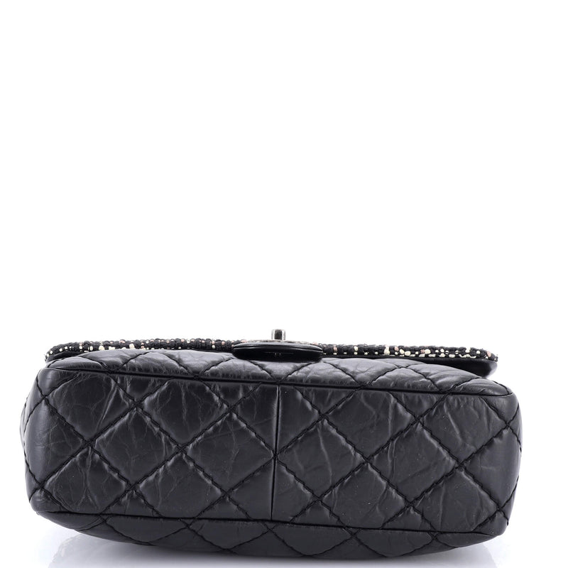 Chanel Cc Top Handle Flap Bag Tweed And