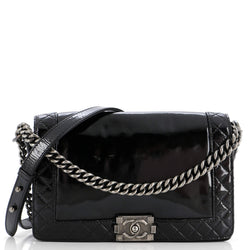 Chanel Reverso Boy Flap Bag Patent New