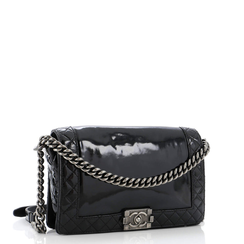 Chanel Reverso Boy Flap Bag Patent New