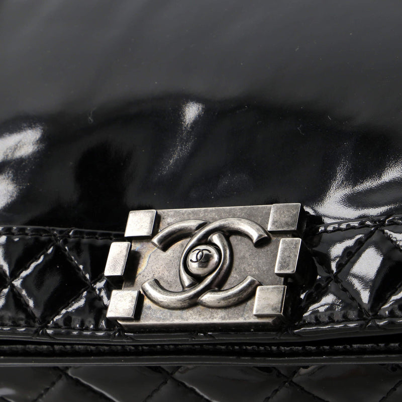 Chanel Reverso Boy Flap Bag Patent New