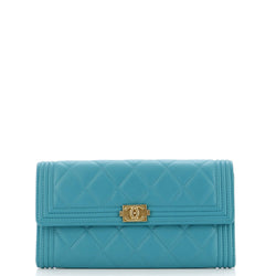 Chanel Boy Flap Wallet Quilted Lambskin