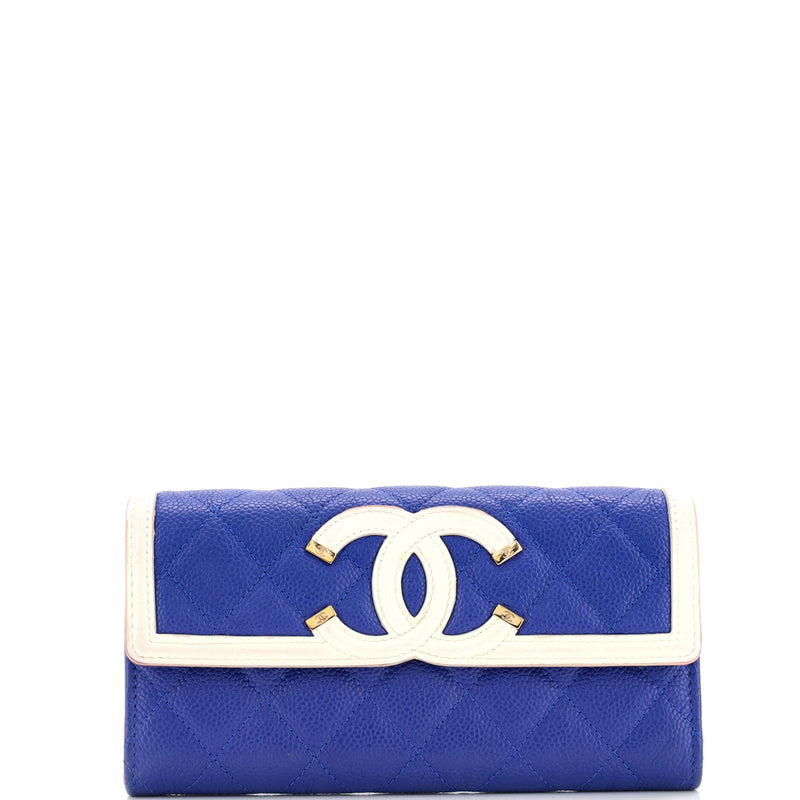 Chanel Filigree Flap Wallet Quilted