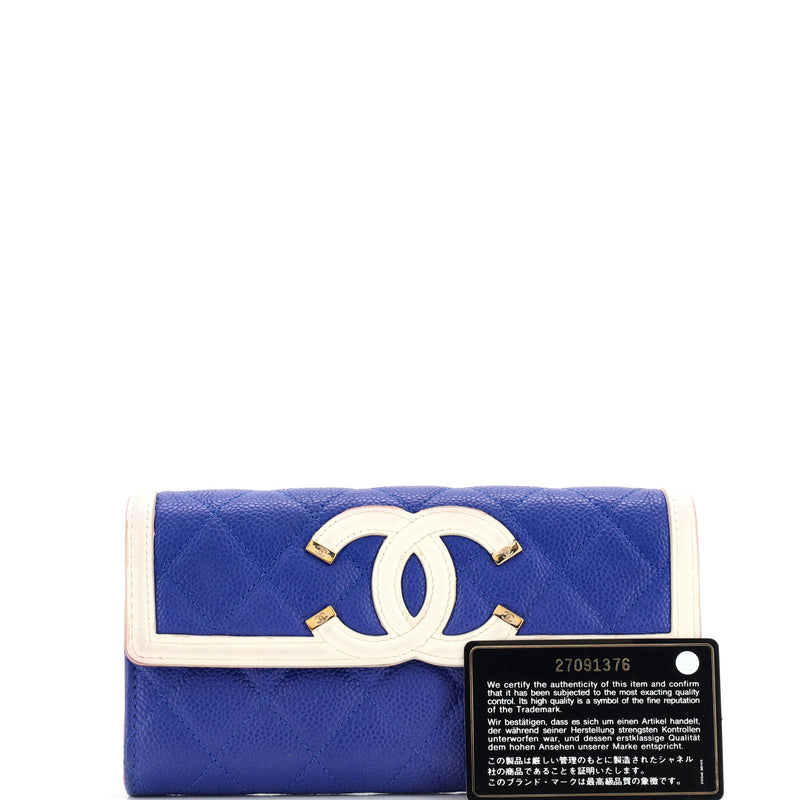Chanel Filigree Flap Wallet Quilted