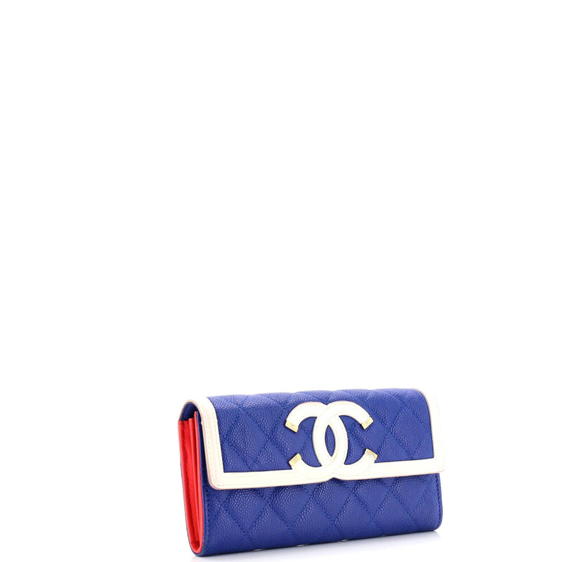 Chanel Filigree Flap Wallet Quilted
