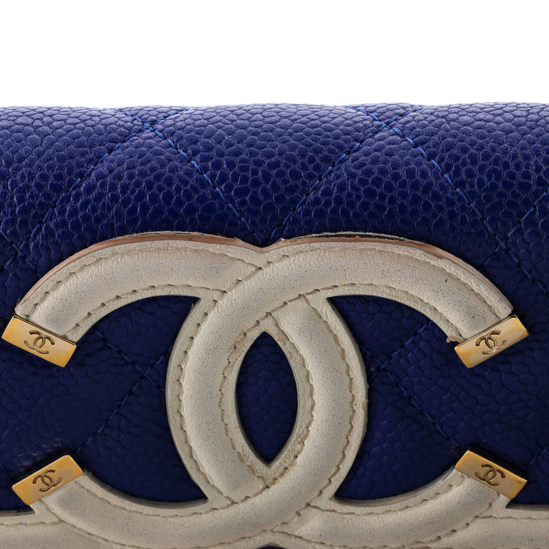 Chanel Filigree Flap Wallet Quilted