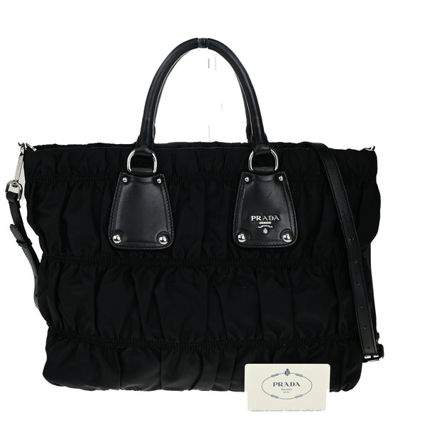 Prada Logo Tessuto Gaufre 2Way Shoulder