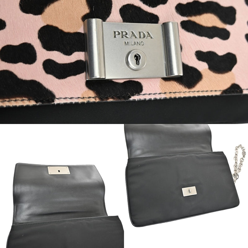 Prada Milano Leopard Shoulder Bag Pony