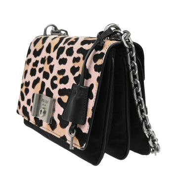 Prada Milano Leopard Shoulder Bag Pony