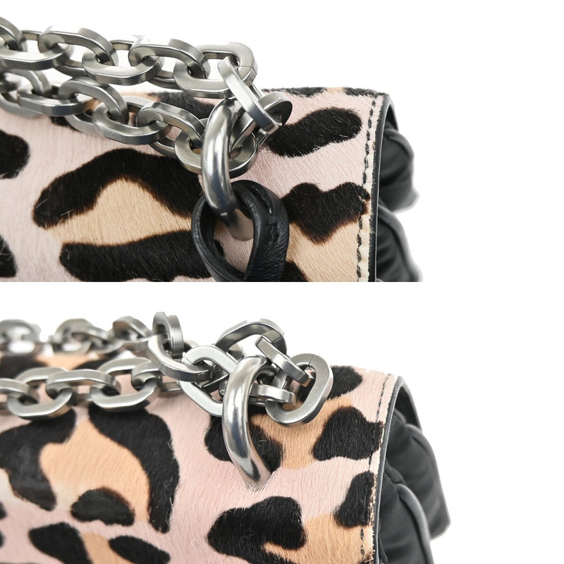 Prada Milano Leopard Shoulder Bag Pony