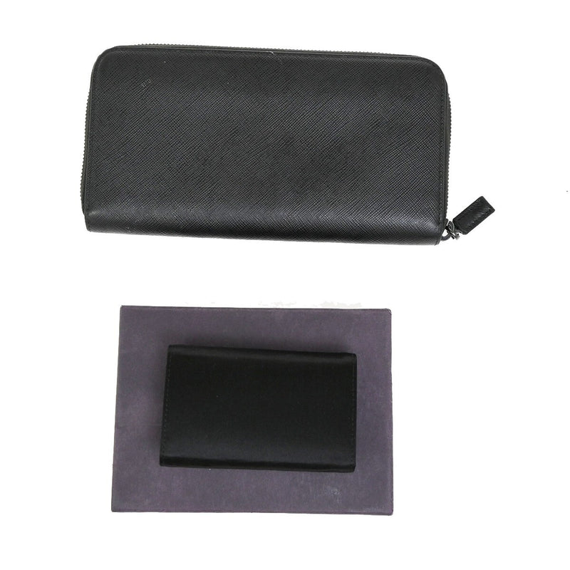 Prada 2 Set Long Zipper Wallet 6 Hooks